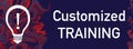 Customized Training Red Blue Liquid Left Element Bulb Text