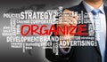 Organize with related business word cloud Royalty Free Stock Photo