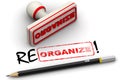 Organize and reorganize. Corrected seal impression Royalty Free Stock Photo