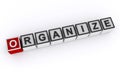 organize word block on white Royalty Free Stock Photo