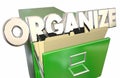 Organize Word File Cabinet Folders Royalty Free Stock Photo