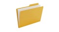 Organize your business documents with a professional yellow file folder Royalty Free Stock Photo