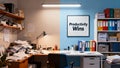 Organize Your Home Office Day â Create a Productive and Clutter-Free Workspace Royalty Free Stock Photo