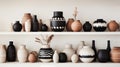 Organized Chaos: Vases And Natural Motifs On Shelves