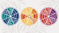 Circular color swatches for palette and design themes vector design Generative AI