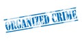 Organize crime blue stamp Royalty Free Stock Photo