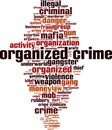 Organized crime word cloud Royalty Free Stock Photo