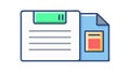 Organized Document Folder Icon: Efficient File Management & Digital Archiving, vector design Generative AI Royalty Free Stock Photo