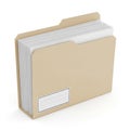Organized file folder with blank label Royalty Free Stock Photo