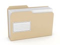 Organized file folder with blank label Royalty Free Stock Photo