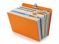 Organized file folder with colorful tabs Royalty Free Stock Photo