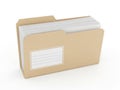 Organized file folder with paper documents Royalty Free Stock Photo