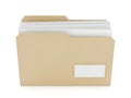 Organized file folder with paper documents Royalty Free Stock Photo