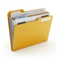 Organized folders full of documents on Royalty Free Stock Photo
