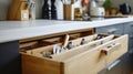 Organized Kitchen Drawer with Utensils