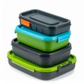 Organized Meal Prep with Stackable Lunch Containers Royalty Free Stock Photo