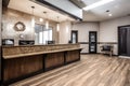 organized and methodical reception desk with a clear view of the waiting room