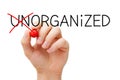 Organized Not Unorganized Concept Royalty Free Stock Photo