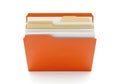 Organized orange folder with documents Royalty Free Stock Photo