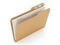 Organized paper folder with document inside Royalty Free Stock Photo