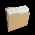 Organized paperwork in a file folder Royalty Free Stock Photo