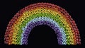 Are organized into seven arcs each representing a color of the rainbow red Royalty Free Stock Photo
