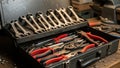 Organized by size. The lower section holds pliers and adjustable Royalty Free Stock Photo