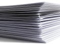 Organized stack of dotted paper sheets Royalty Free Stock Photo