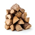 Organized Stack of Firewood Ready for Use. Generative ai
