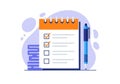 Organized task list with checkmarks Royalty Free Stock Photo