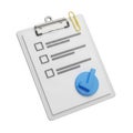 Organized task list with clipboard and checkmark Royalty Free Stock Photo