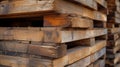 Organized Timber Pallets in Storage Yard Royalty Free Stock Photo