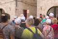 Group of tourists in Dubrovnik Old Town Royalty Free Stock Photo