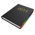 Organizer for 2011 year over white Royalty Free Stock Photo