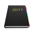 Organizer for 2011 year over white Royalty Free Stock Photo