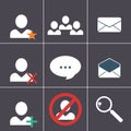 Organizer icon set Royalty Free Stock Photo