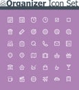 Organizer icon set Royalty Free Stock Photo