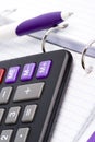 Organizer, pen and calculator Royalty Free Stock Photo