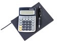 Organizer, pen and calculator Royalty Free Stock Photo