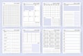 Organizer. Planner blank pages, business diary and daily to do list. Paper sheets for writing goals for week and month Royalty Free Stock Photo