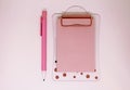 Organizer, sheets for notes, diary for planning, memo and pencil.