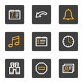 Organizer web icons, grey buttons series Royalty Free Stock Photo