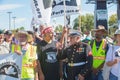 Organizers at Veterans For Peace Protest March Royalty Free Stock Photo