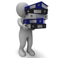 Organizing Clerk Carrying Organized Records Royalty Free Stock Photo