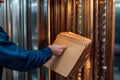 Organizing important documents in a metallic filing system at the office. Generative AI