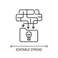 Organizing information linear icon