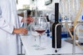 Organoleptic characteristic for wine in laboratory of wunery of spain Royalty Free Stock Photo