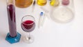 Organoleptic characteristic for wine in laboratory of wunery Royalty Free Stock Photo