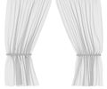 Organza curtains isolated