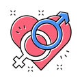 orgasm sex color icon vector illustration Royalty Free Stock Photo